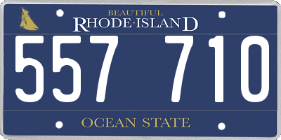 RI license plate 557710