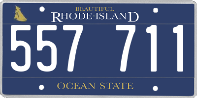 RI license plate 557711