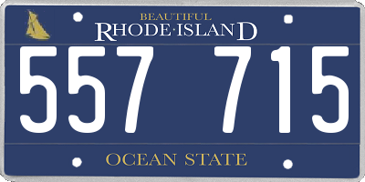 RI license plate 557715