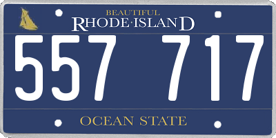 RI license plate 557717