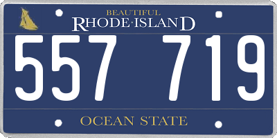 RI license plate 557719
