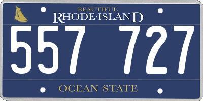 RI license plate 557727