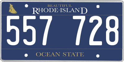 RI license plate 557728