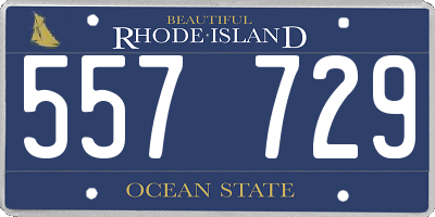 RI license plate 557729