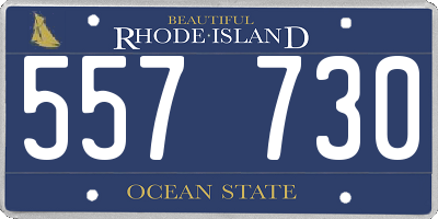 RI license plate 557730
