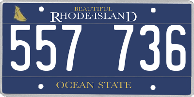 RI license plate 557736