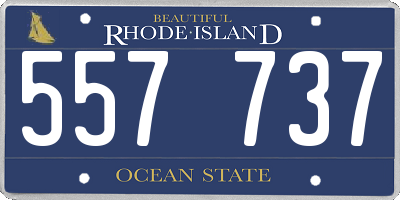 RI license plate 557737