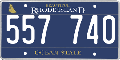 RI license plate 557740