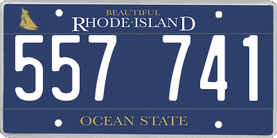 RI license plate 557741