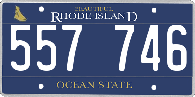 RI license plate 557746