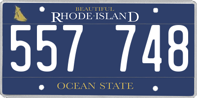 RI license plate 557748