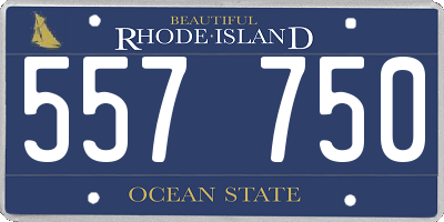 RI license plate 557750