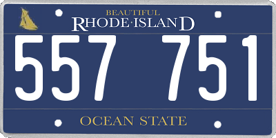 RI license plate 557751