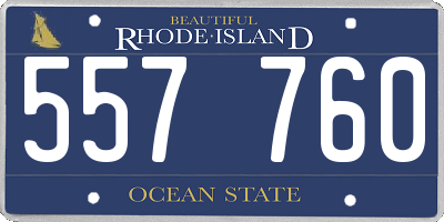 RI license plate 557760