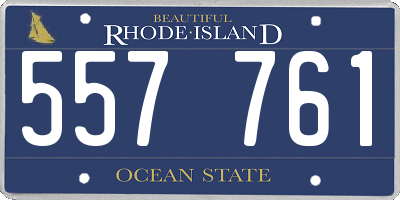 RI license plate 557761
