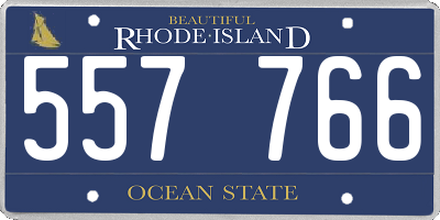 RI license plate 557766