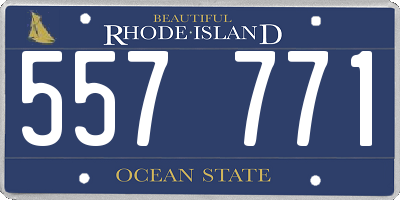 RI license plate 557771