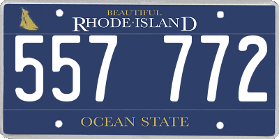 RI license plate 557772