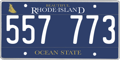 RI license plate 557773