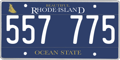 RI license plate 557775