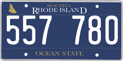 RI license plate 557780