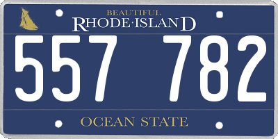 RI license plate 557782