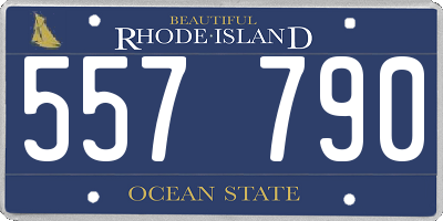 RI license plate 557790