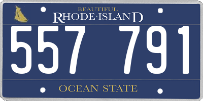 RI license plate 557791