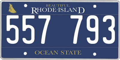 RI license plate 557793