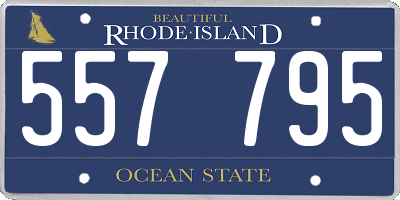 RI license plate 557795