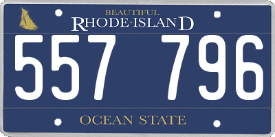 RI license plate 557796