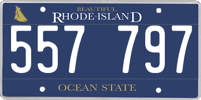 RI license plate 557797