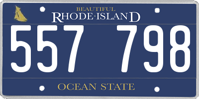 RI license plate 557798