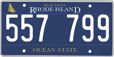 RI license plate 557799