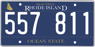 RI license plate 557811