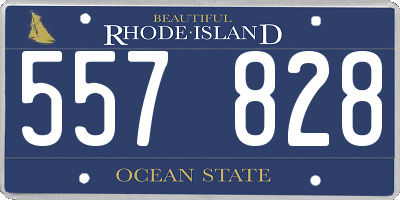 RI license plate 557828