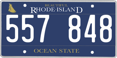 RI license plate 557848