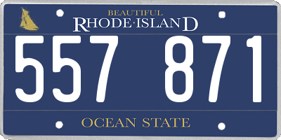 RI license plate 557871