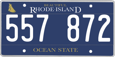 RI license plate 557872
