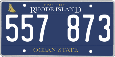 RI license plate 557873
