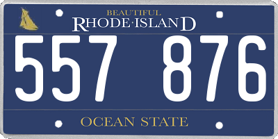 RI license plate 557876