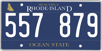 RI license plate 557879