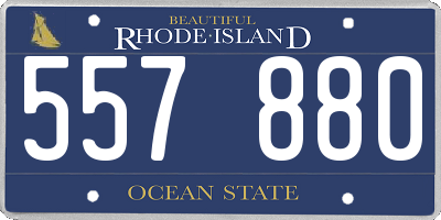 RI license plate 557880