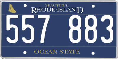 RI license plate 557883