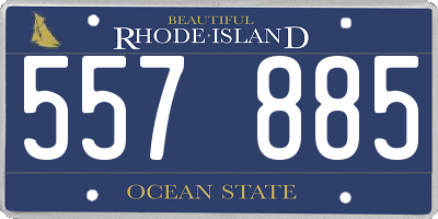 RI license plate 557885
