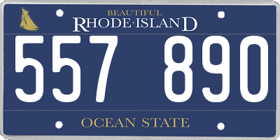 RI license plate 557890