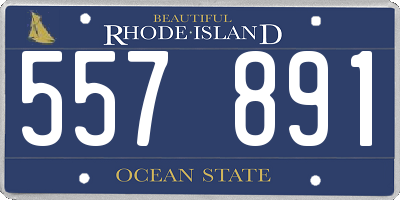 RI license plate 557891