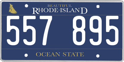 RI license plate 557895