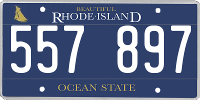 RI license plate 557897