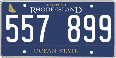 RI license plate 557899